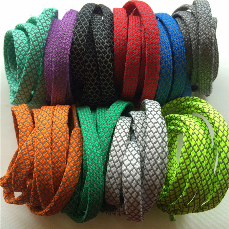 Weiou 30 Pairs Laces A Set Safety 3M Reflective Flat Strings Affordable Cords Wholesale Latchet For Sneakers Casual Boots Shoes