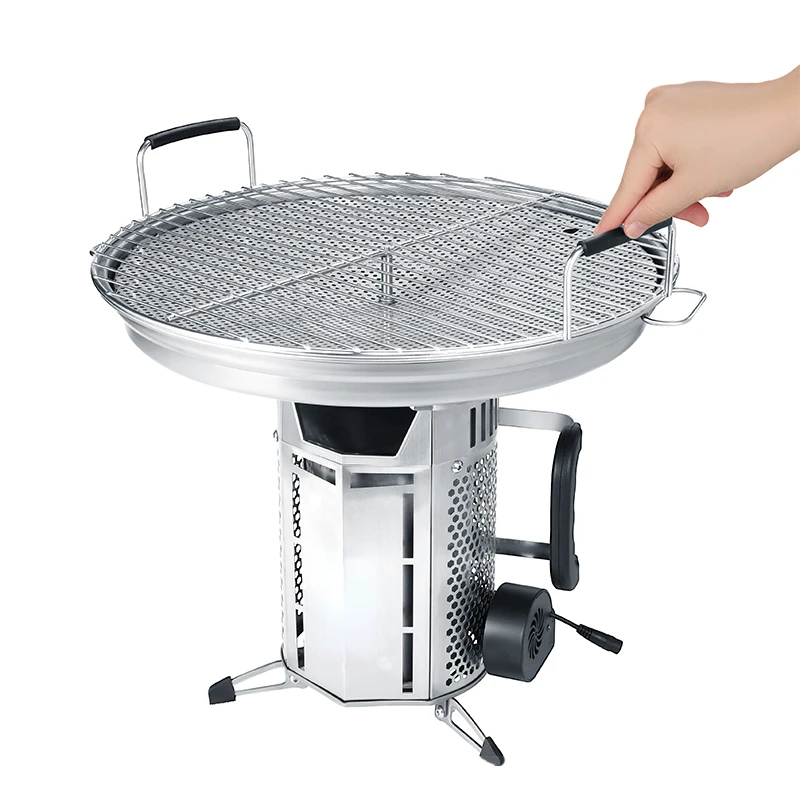 

smokeless stainless steel outdoor camping and picnicking gasified firewood stove Household rural portable firewood stove