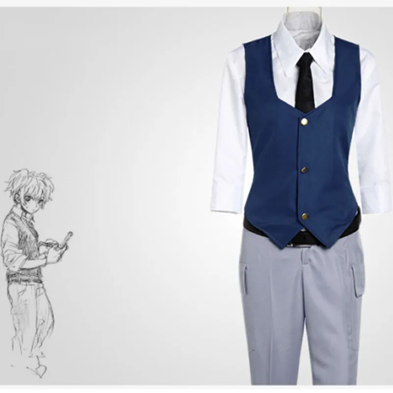 Костюм для косплея из аниме Школа убийц шиота Нагиса женский синий парик галстук