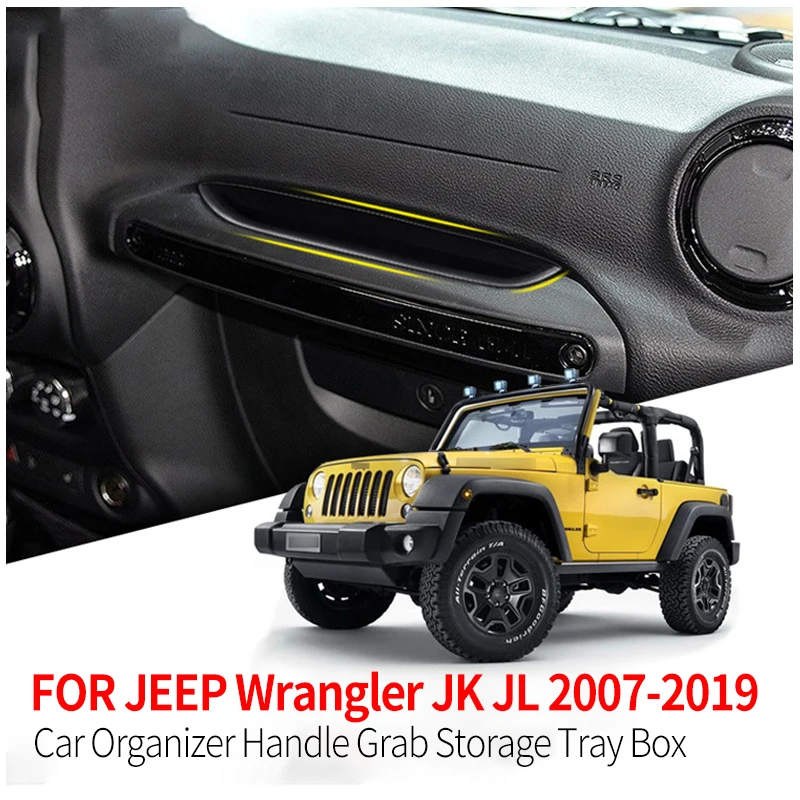 

Car Passenger Side Storage Box Holder Tray Armrest Organizer Box For JEEP Wrangler JK JL 2007 To 2019 Car Interior Accessories