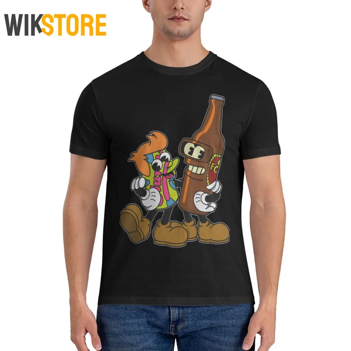 Мужские милые Мультяшные футболки F-футуристима хлопковая одежда забавная