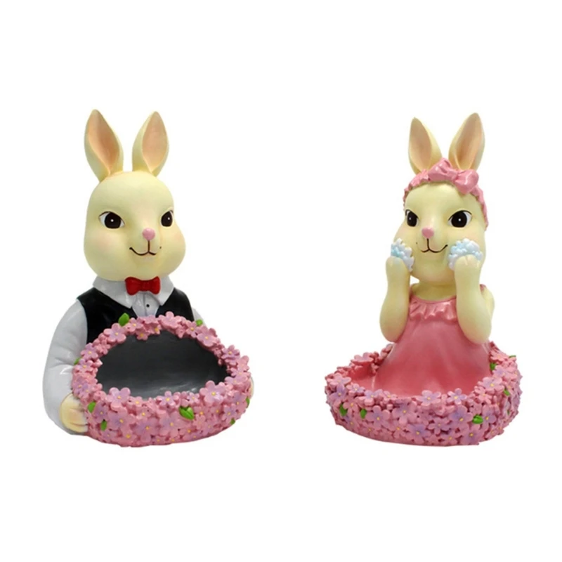 

Simulation Resin Rabbit Animal Home Garden Courtyards Decorations Figurines