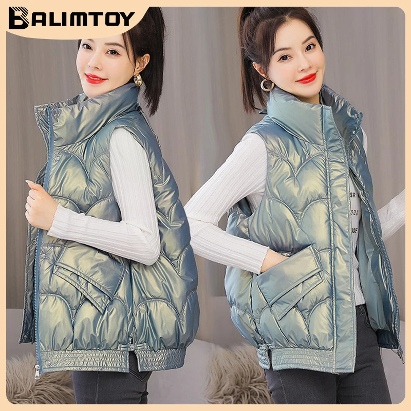 

Woman Winter Down Jackets Female Autumn Down Parkas Women Korean Fashion Down Vests Lady Warm Down Outerwear Waistcoat Gilet