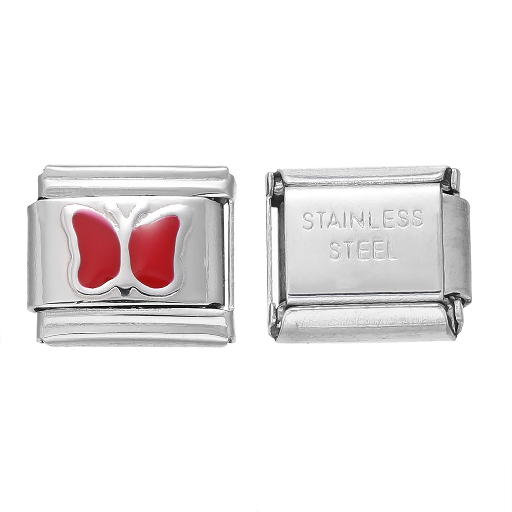 1 шт. красочные итальянские подвески в виде бабочки подходят для браслета из