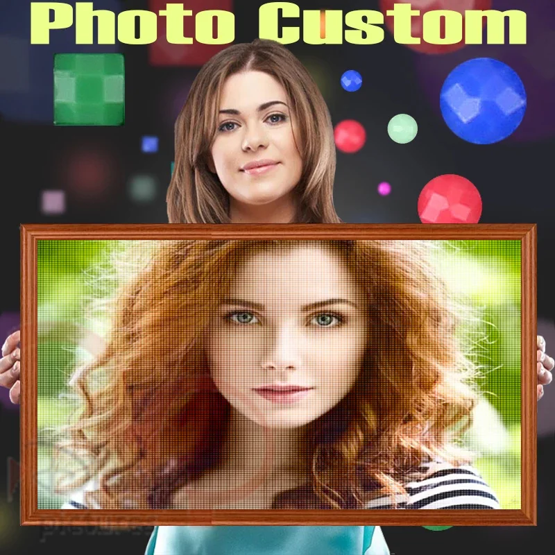 

Алмазная живопись на заказ, пазл Диснея, квадратный или круглый, изделие на удачу, картина для портрета, украшение, алмазная живопись, Автопо...