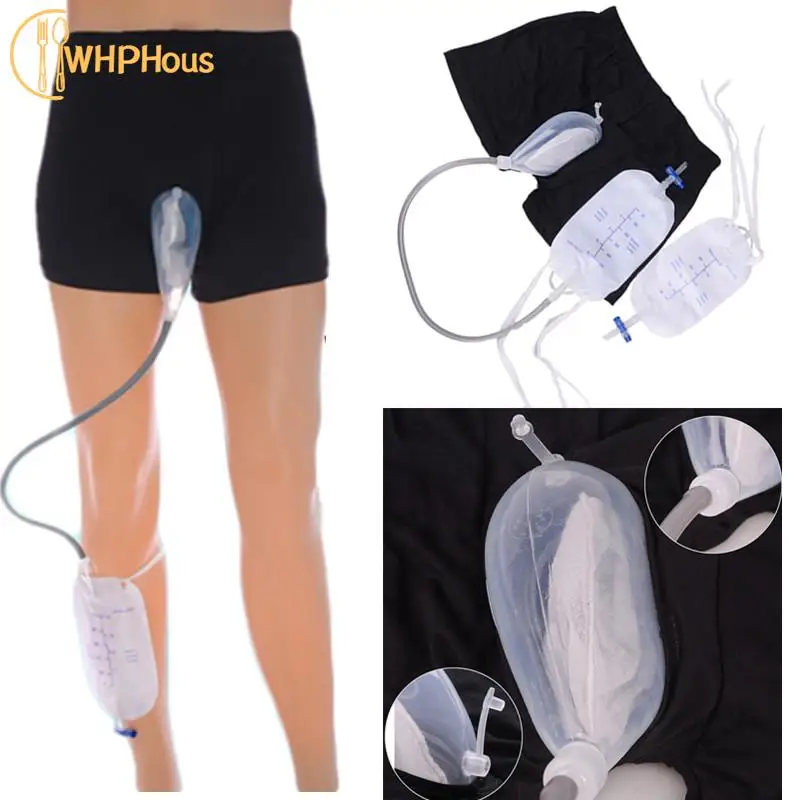 Многоразовый Мужской писсуар мешок для мочи силиконовая воронка для ...