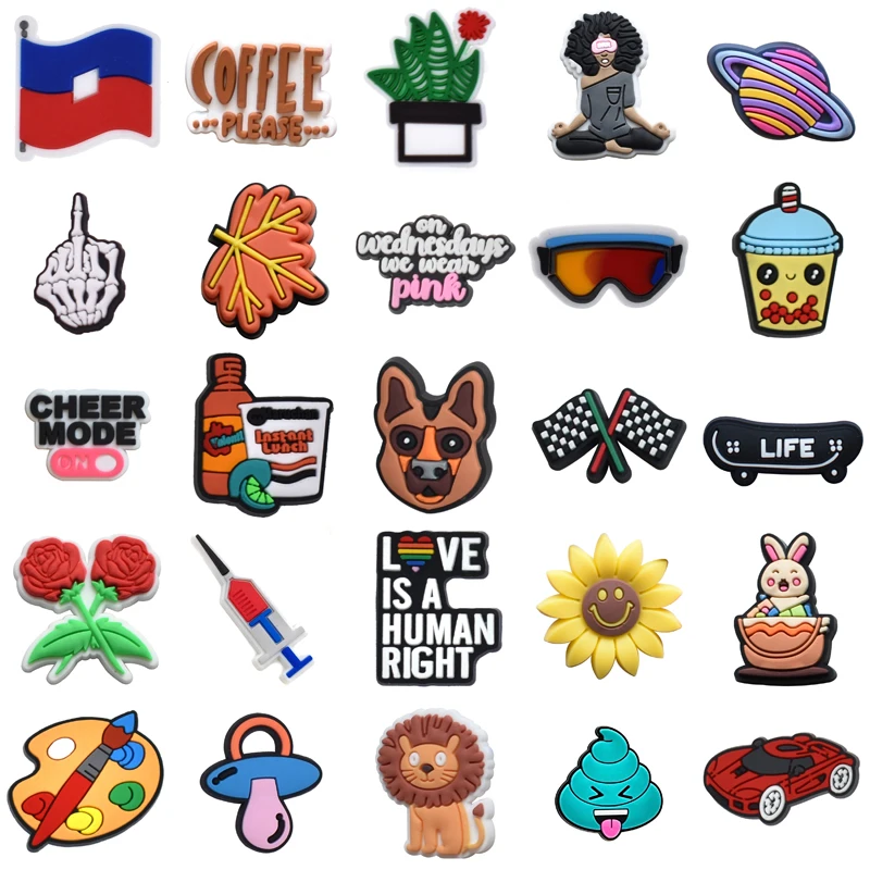 

Gifts Wholesale Bulk Decorations for Crocs Shoes Accessories Shoe Charms Men Women Charm Set Jeans Kids Boy Para Pins Girl Packs