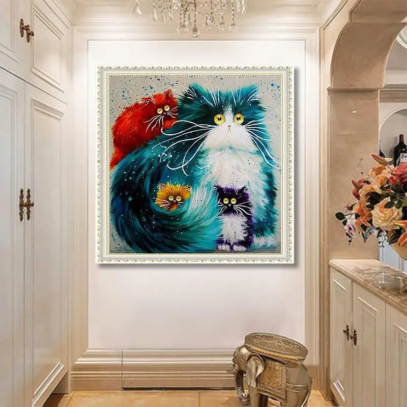 DIY новый 5D Алмазный рисунок персидский кот спальня гостиная вышивка крестиком