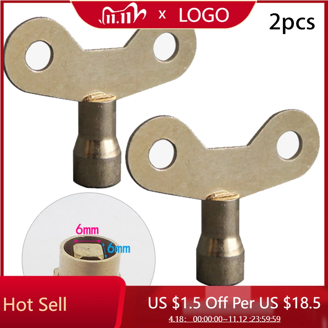 

2PCS Faucet Key Radiator Water Tap Plumbing Hole Bleed Bleeding Keys Solid Iron For Venting Air Valve