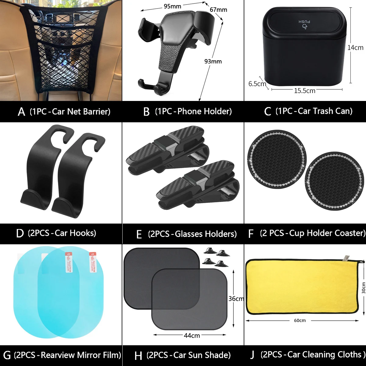 

Universal Fit Car Stowing Tidying Helps Reduce Distracted Driving & Holds Phones Glasses Keys Bag Cup and More Drop Shipping