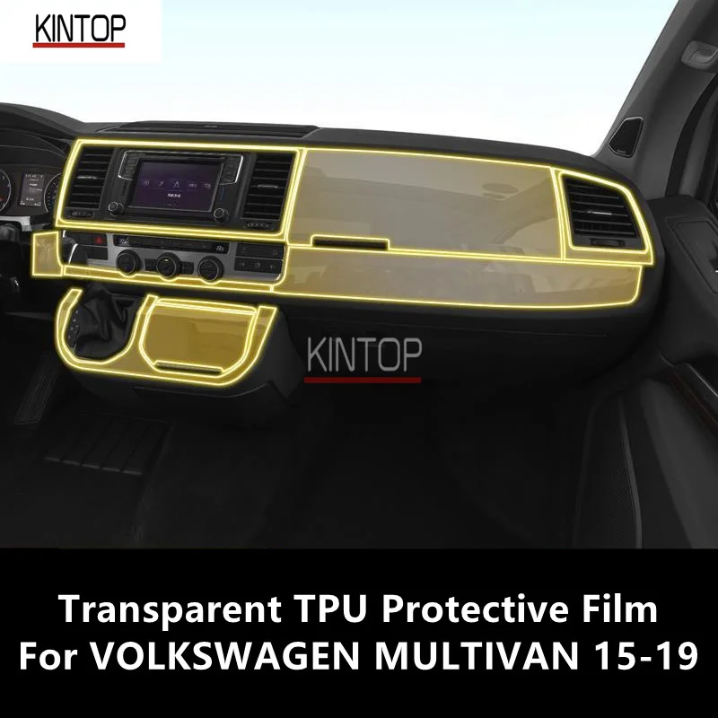 

For VOLKSWAGEN MULTIVAN 15-19 Car Interior Center Console Transparent TPU Protective Film Anti-scratch Repair Film Accessories