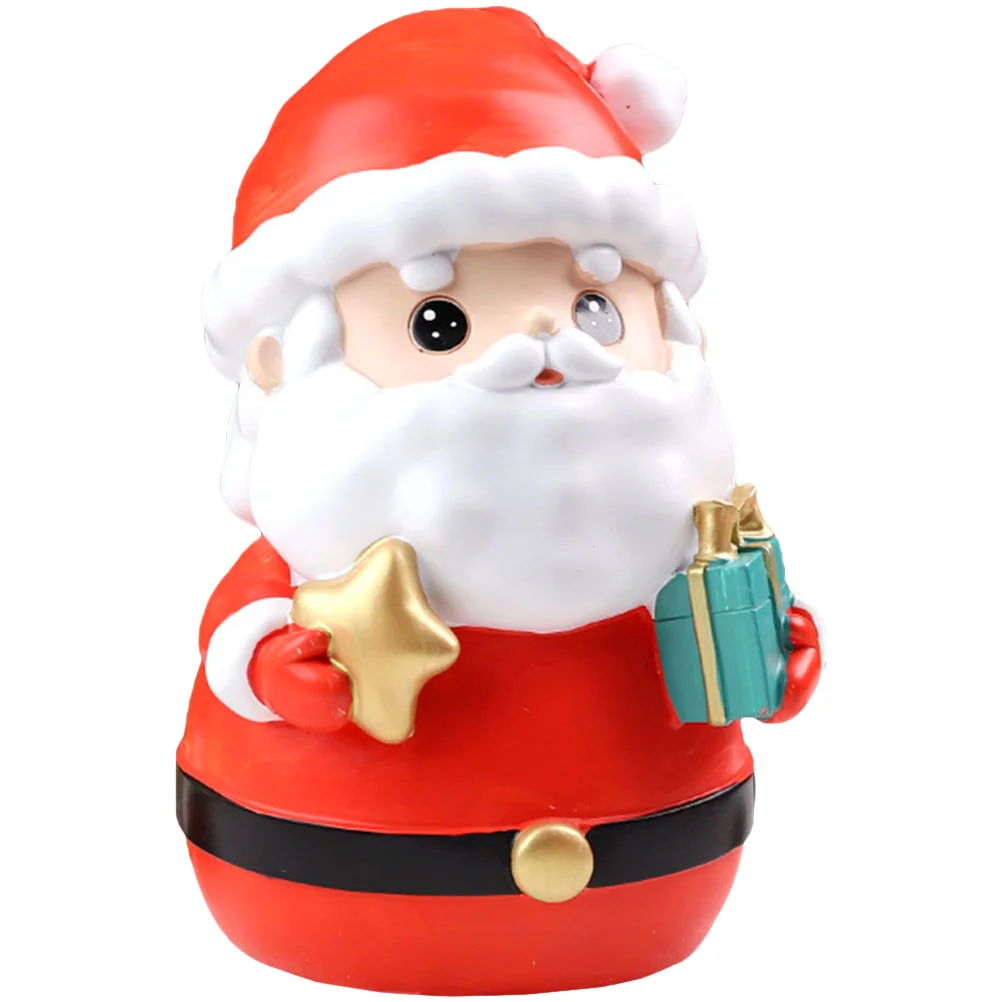 

Bank Santachristmas Money Piggy Saving Jar Claus Clause Pot Kids Box Party Ornament Decor Keepsakefigurine Ornaments Statue