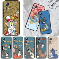 tom jerry cat mouse phone case for xiaomi mi a15x a26x a3cc9e play mix 3 8 9 9t note 10 lite pro se black luxury soft back