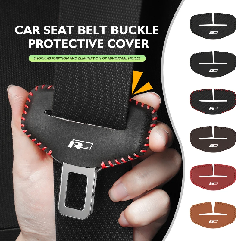 1/2 шт. автомобильный кожаный защитный ремень с пряжкой для Volkswagen Golf 4 5 6 7 GTI Tiguan Passat