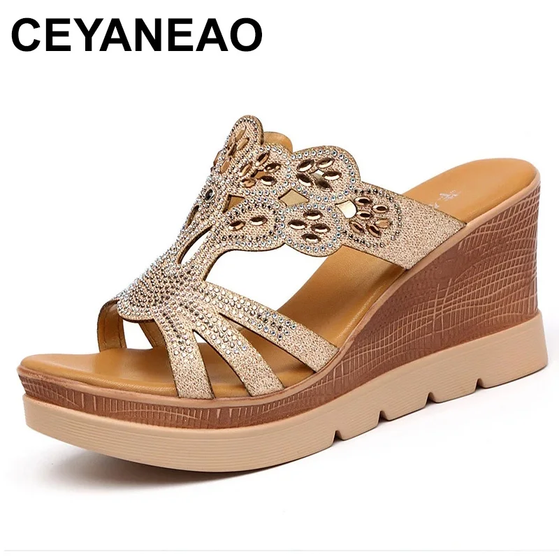 

Новинка 2023, женская свадебная обувь, удобные танкетки на толстой подошве, женские ботинки, цветочные туфли на высоком каблуке