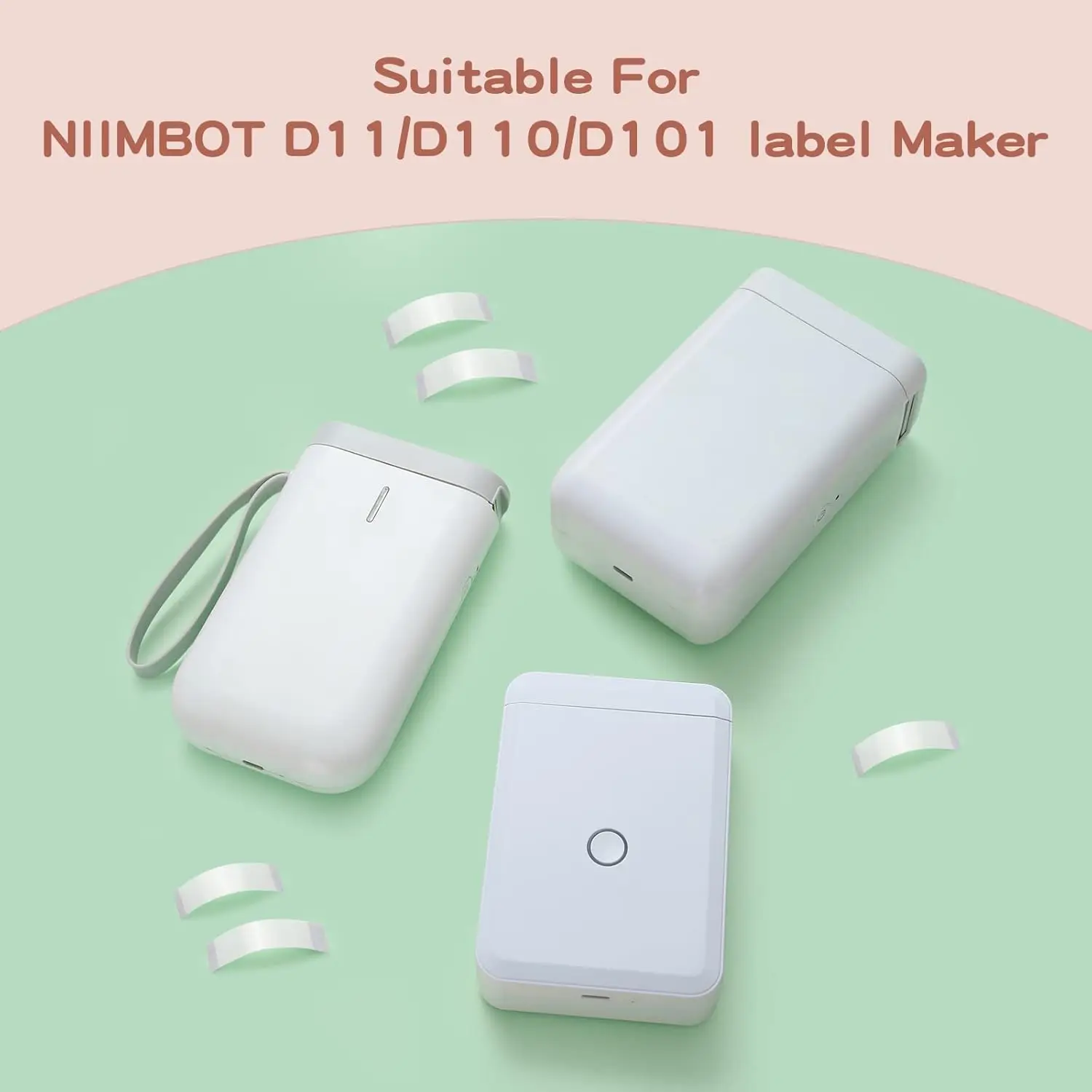 Фото Niimbot D11 D110 Label Maker Tape Sticker Replacement Transparent Colorful White Label Machine Print Paper Waterproof Tearproof №4