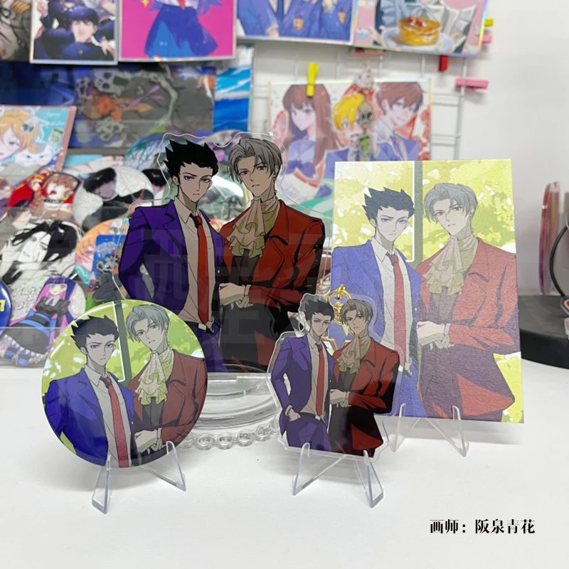 Аниме Miles Edgeworth Ace Attorney Phoenix Wright акриловый брелок для косплея подставка фигурка
