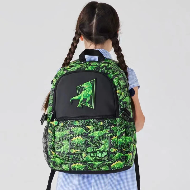 

Детский школьный ранец для мальчиков и девочек Green Cosmic Dinosaur, милый школьный портфель с мультипликационным рисунком, вместительный легкий рюкзак