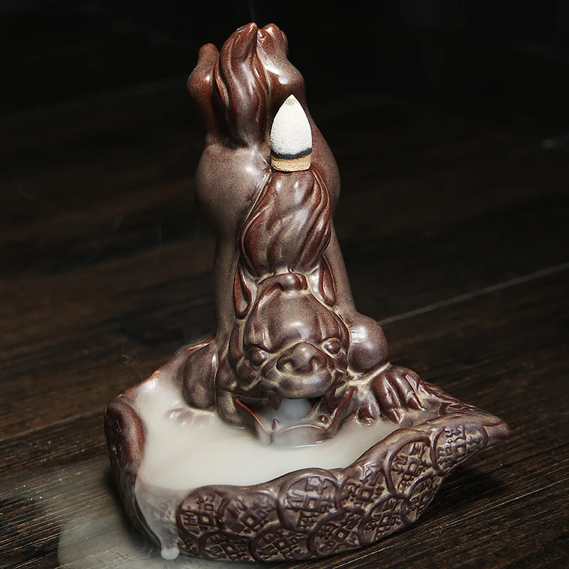 

Backflow Incense Burners With Reflux Incense Holder Decoration for Home Decor Smoke Waterfall Censer Stand Sticks Decoraction