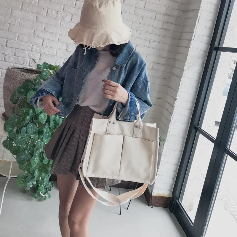 Canvas Tote Bag Women Shoulder Bag Designer Bags for Women 2022 Brands Shopper Purses Female Clutch Handbags Women's Bags Ins