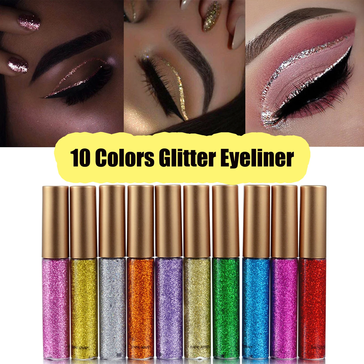 

Natural Cosmetic Tools Charming Gorgeous Eyeshadow Eye Makeup Pigment Glitter Eyeliner Liquid Pencil