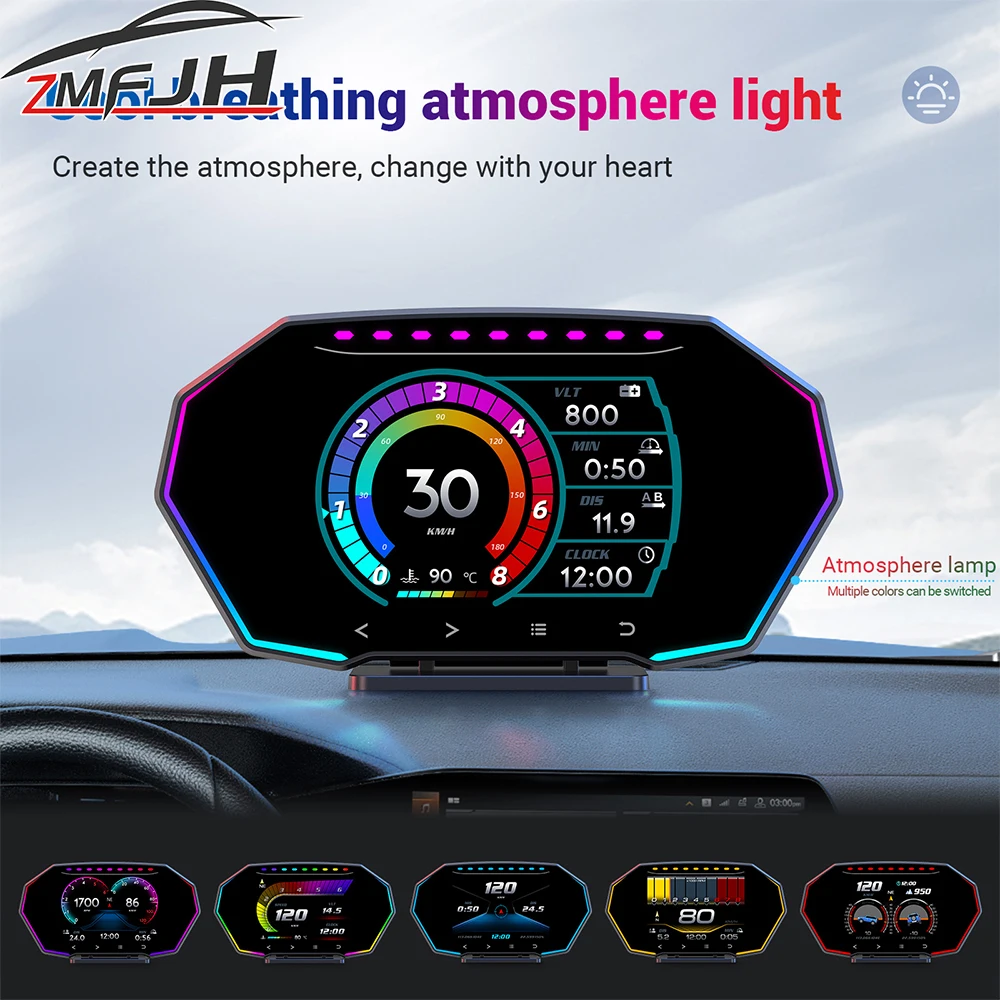 

Автомобильный OBD + GPS Цифровой Проекционный Дисплей HUD Для Автомобильного Компьютера, Измерение Скорости