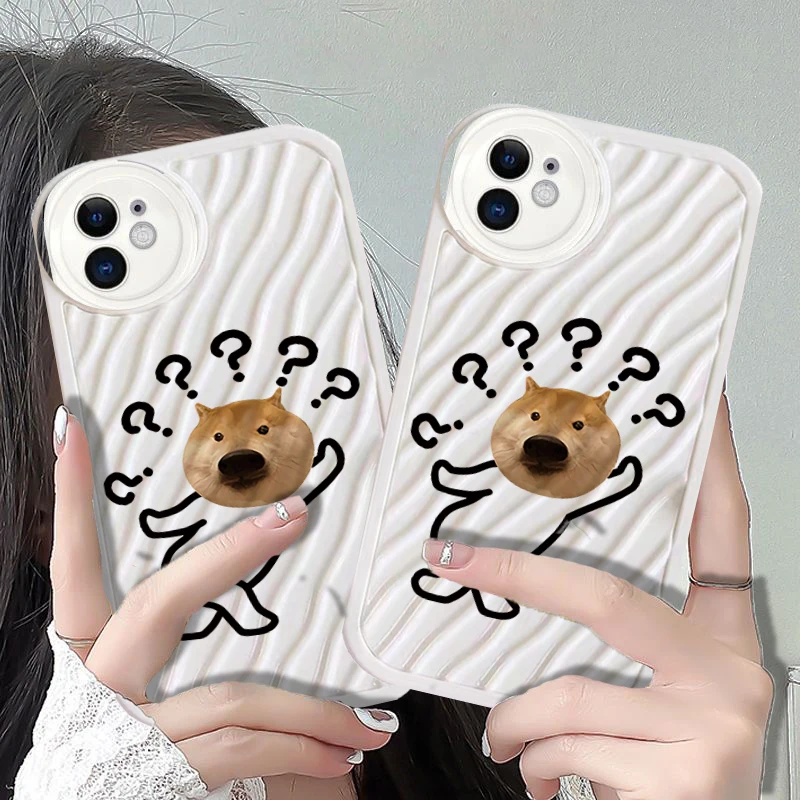

Water Ripple Lovely Cartoon Dog Phone Case For iPhone 14 13 12 11 Pro Max Mini XS Max XR 7 Plus SE2022 SE3 Protection Back Cover