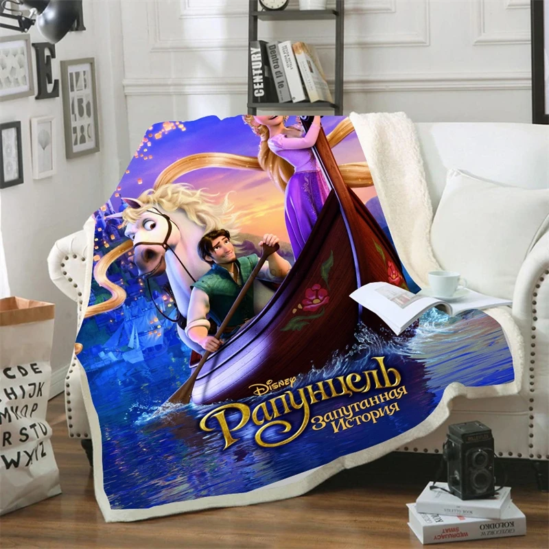 

Disney Princess Plush Flannel Children's Blanket Double Layer Back Sherpa Fleece Throw Blanket 100x140cm,130x150cm,150x200cm