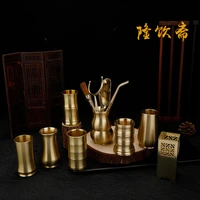 pure copper tea clip tea ceremony six items suit tea knife tea spoon kung fu tea utensils pot maintenance pen kung fu tea set