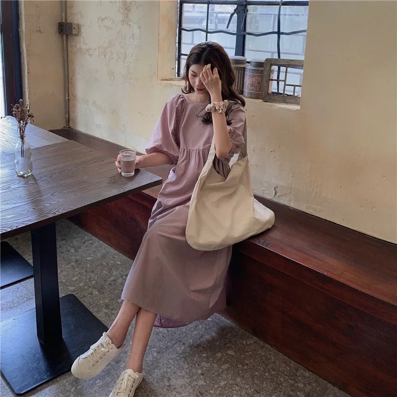 

Женское винтажное мини-платье с круглым вырезом, коротким рукавом и бантом