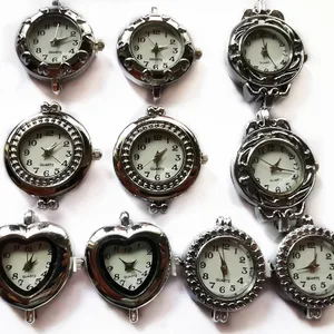 10PCS Mixed Lots of Silver Tone Quartz Watch face Charm Links for Jewelry Making #11607 in Pakistan