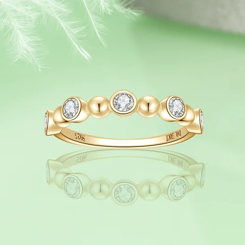 Anziw Кольцо с муассанитом для женщин