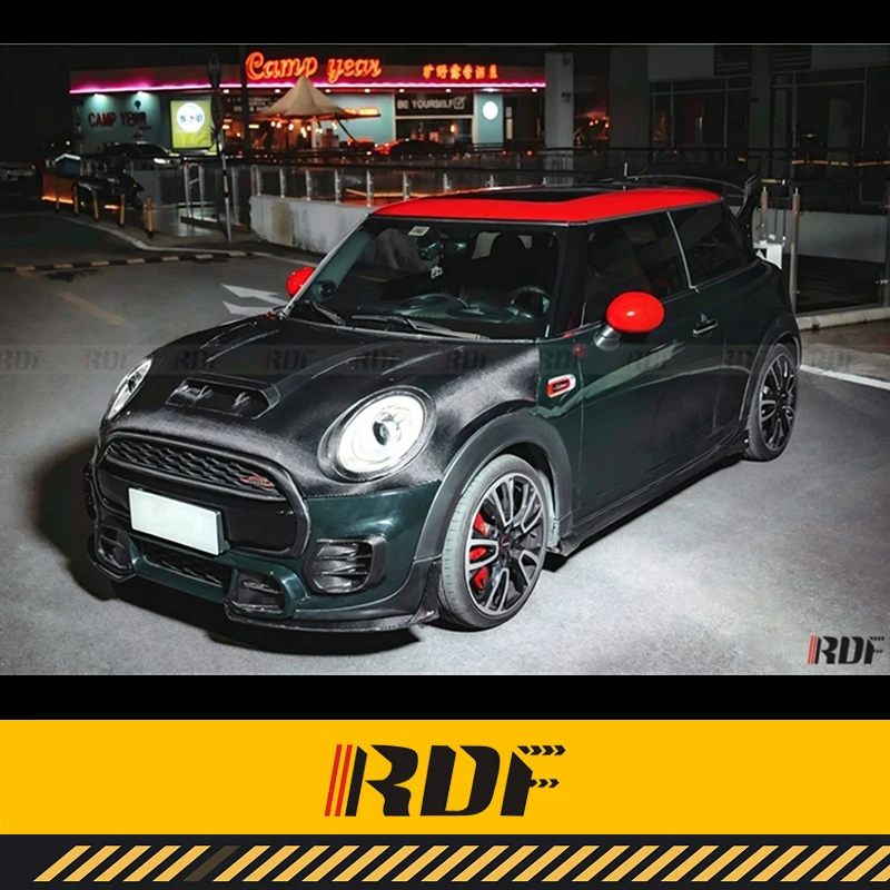 Фото ﻿   Подходит для MINI F55 F56 JCW 2015-2019 годов выпуска, модифицированная карбоновая накладка YISO на нижний воздухозаборник переднего бампера. №4
