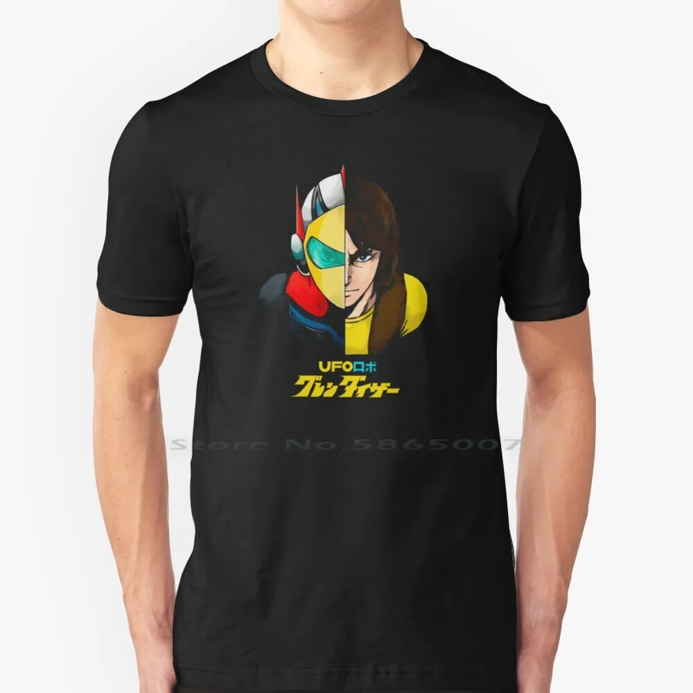 

Grendizer-Daisuke-Retro Tv T Shirt 100% Cotton Z Grendizer Goldrake Goldorak Gurendaiza Ufo Robo Go Nagai Anime Manga 70s 80s