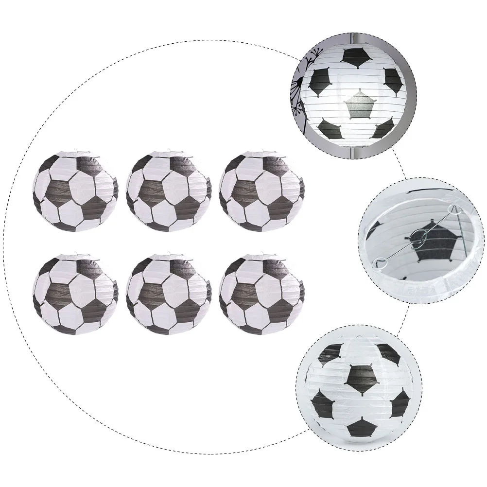 6 шт. фонари в виде футбольных мячей |