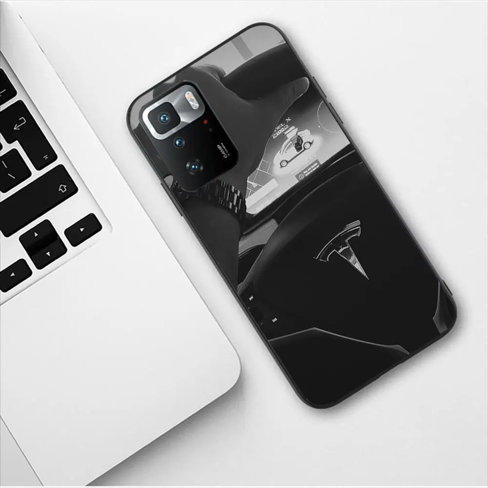New Energy Car Tesla Luxury Design Phone Case For Redmi 9 9A 7A 10 8A 10A 8 Note 11 10S 7 11S Plus POCO X3 Pro Soft Phone Covers