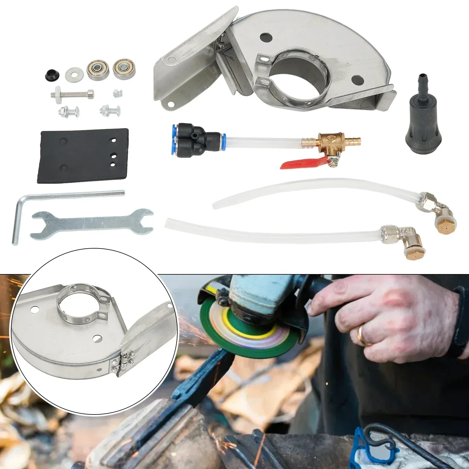 Profesjonalna osłona przeciwpyłowa zestaw osłon do szlifierki kątowej zmniejsza czas czyszczenia kompatybilna ze szlifierkami kątowymi