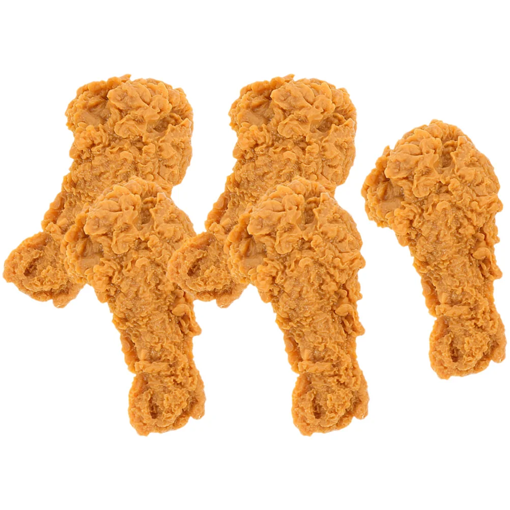

5Pcs Simulation Chicken Leg Models Drawing Models Shop Window Decorations Fake Drumsticks