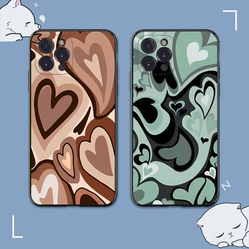 

Love Heart Phone Case For iPhone 8 7 6 6S Plus X SE 2020 XR XS 14 11 12 13 Mini Pro Max Mobile Case