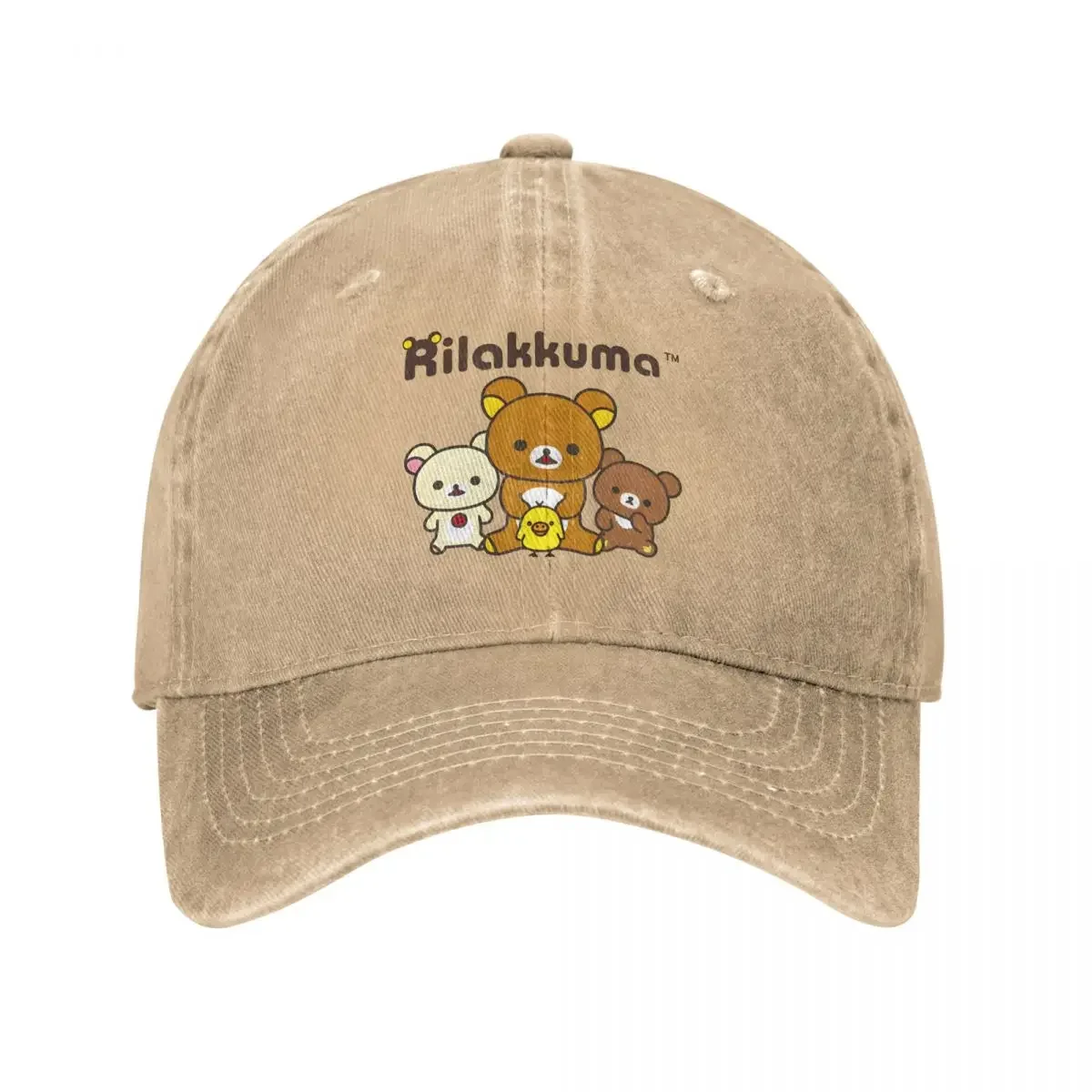 Милая бейсболка Rilakkuma с пандой для пар Женская винтажная японским мультяшным