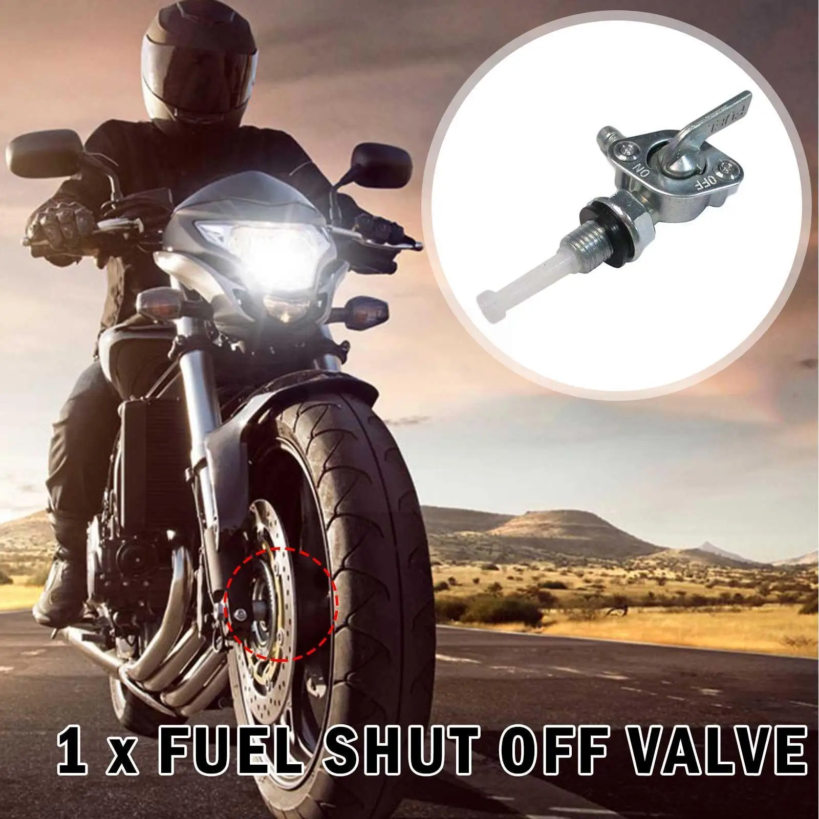 

1pcs Motorcycle Fuel Valve Scooter Gas Fuel Tank Switch Valve Pump Accessories Tap Reserve On Valve Switch Cock Off Motorbi B8D6