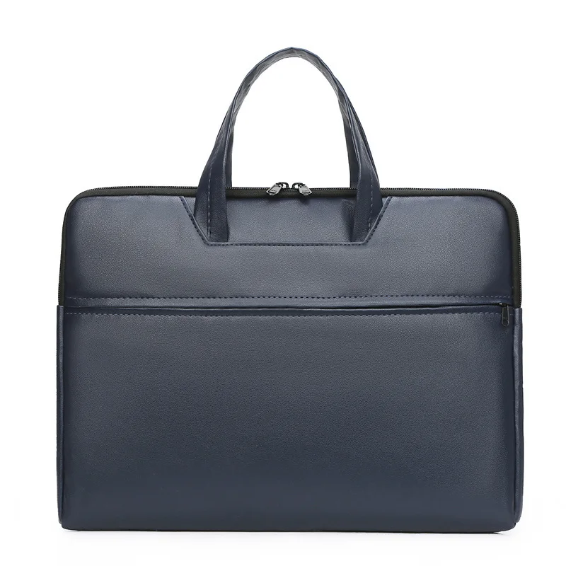 Simple Men's Briefcase PU Leather Business Laptop Bag Casual Shoulder Bags Handbag 15.6 inch Notebook pouch Briefcases