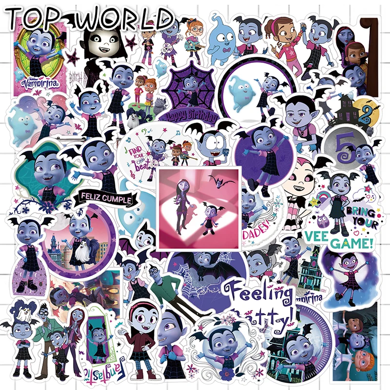 

10/50Pcs/set Vampirina Enlightenment Animation Cartoon Anime Stickers For Luggage Laptop DIY Phone Toys Skateboard Kids Guitar