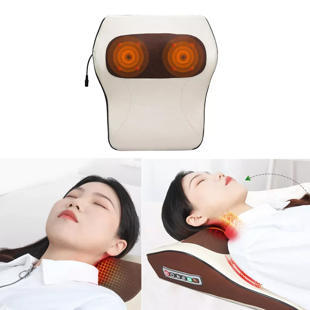 

Массажная подушка для шеи, расслабляющая электрическая 3d-подушка U-образной формы для массажа шиацу для спины, шеи и плеч