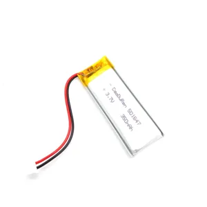 2/5/10/20 Pcs 3.7V 350mAh 501647 Lithium Polymer Ion Battery 2.0mm JST Connector