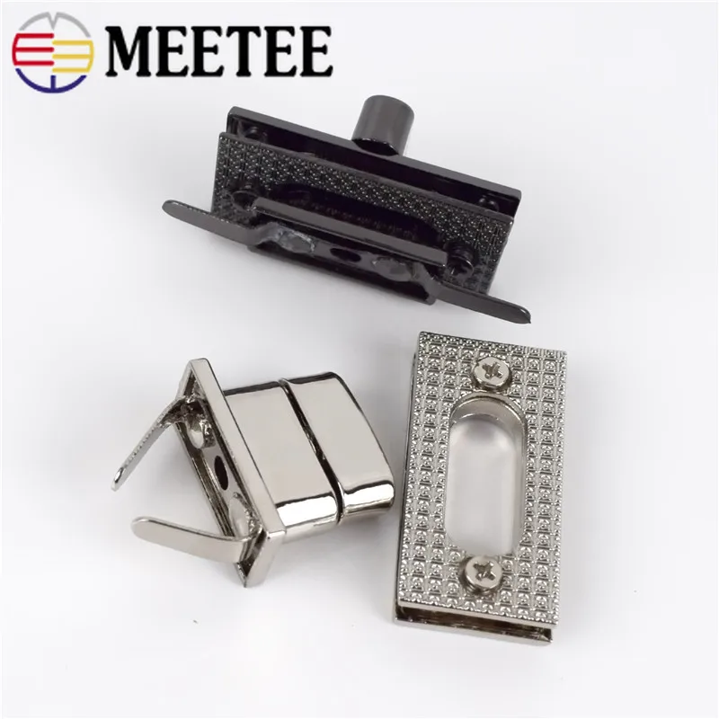Meetee 2/5 шт 35х17мм металлический замок застежка прямоугольные поворотные замки