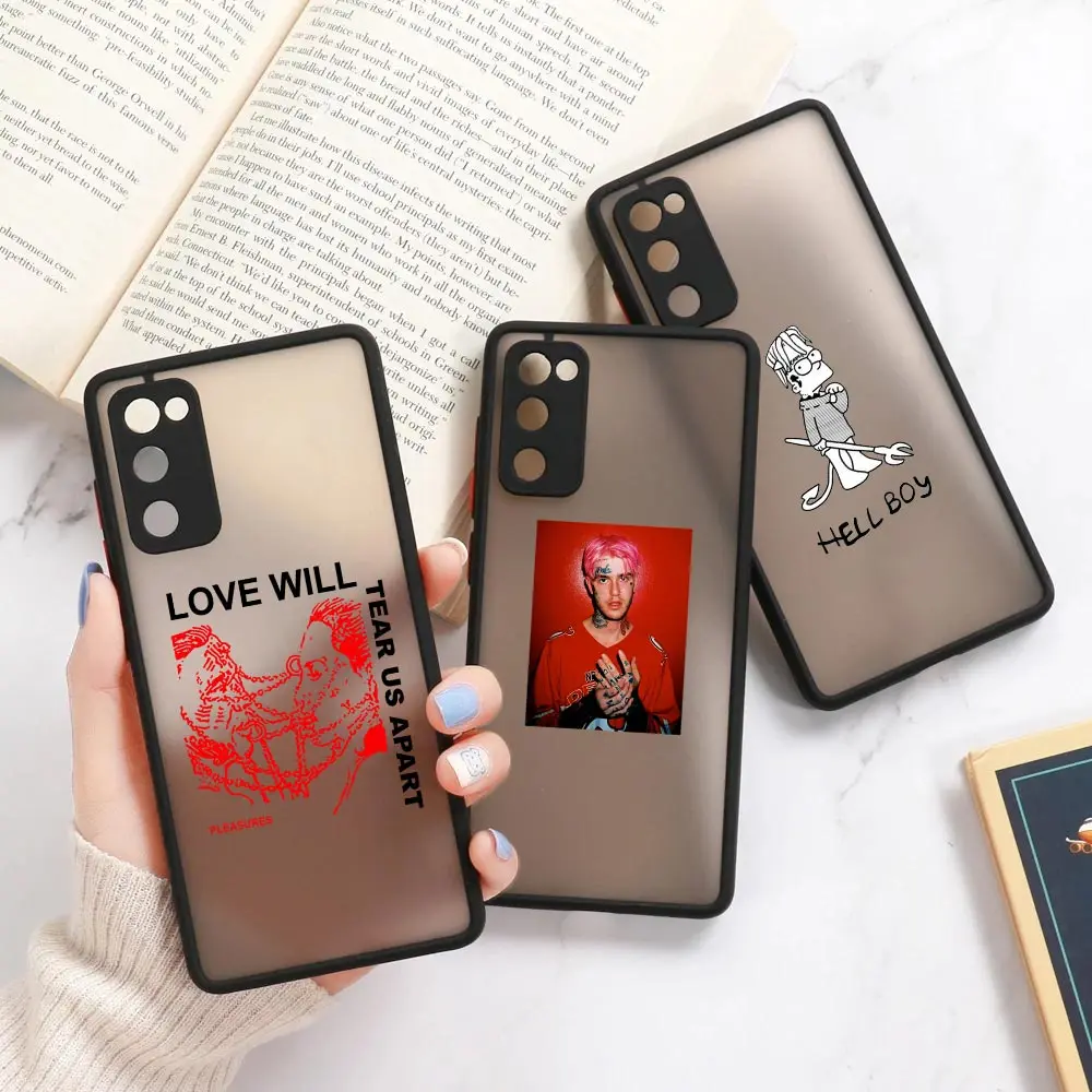 

Rapper A52 5G Case For Samsung A53 5G Cases A71 A51 A33 A22 A32 A12 A13 Galaxy A72 A73 Matte Cover Lil Peep Love Hell Boy Singer