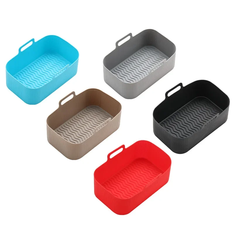 

Air Fryer Silicone Tray Dish Dual 1 Basket Baking Pan Oven Pot Plate Liner Dual Air Fryer Accessories For Ninja Foodi