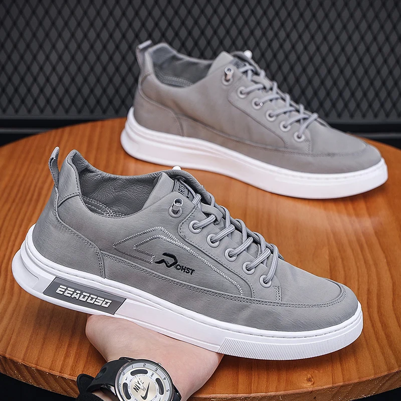 

Men's Sneakers Fashion Casual Sports Shoes Youth Trend Thick Bottom Original Elastic Comfortable Wear-resistant Lace-up Canvas