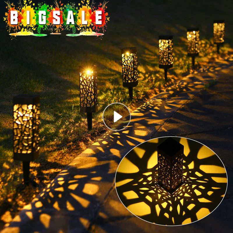 

2 In 1 Solar LED Lawn Lamp Light Outdoor Waterproof Garden Decor Lamp Pavilion Yard Landscape Buried Lamps Garden Lawn Lights